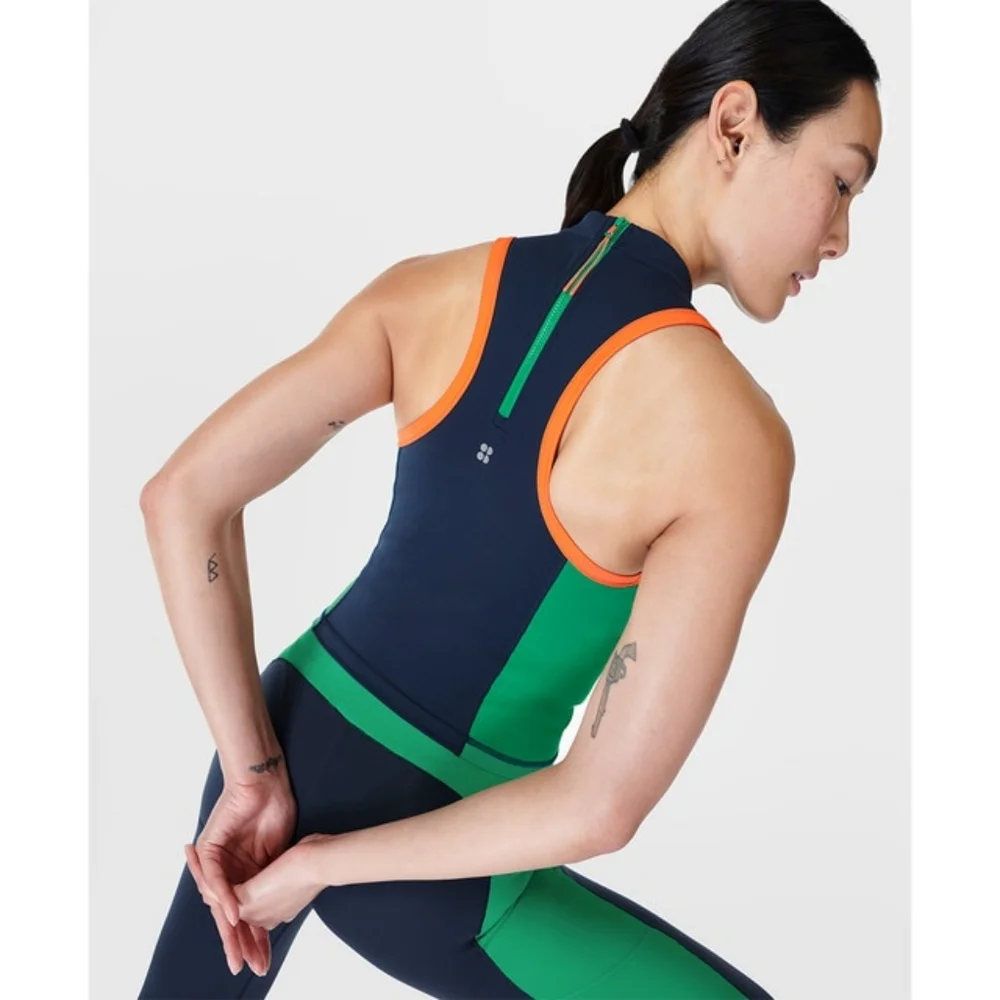 Sweaty BettyT-shirt de Mulher Power Zip Back Workout Tank Top - Picture 2 of 7